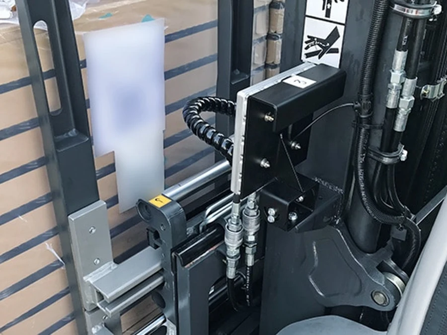 RFID read/write equipment mounted on a forklift in the SICK Coppernic example