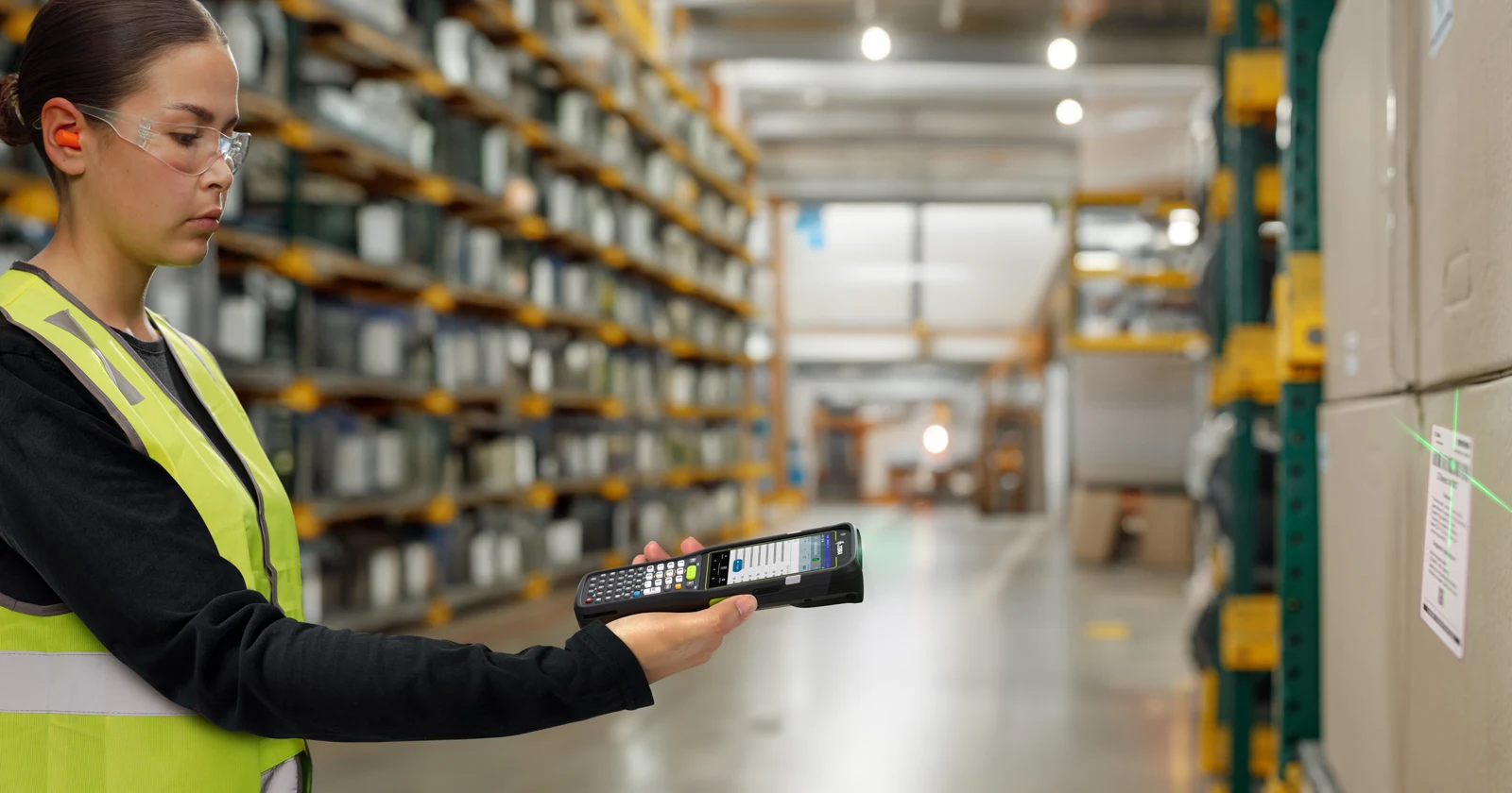 Warehouse receiving workflow with a Zebra mobile computer