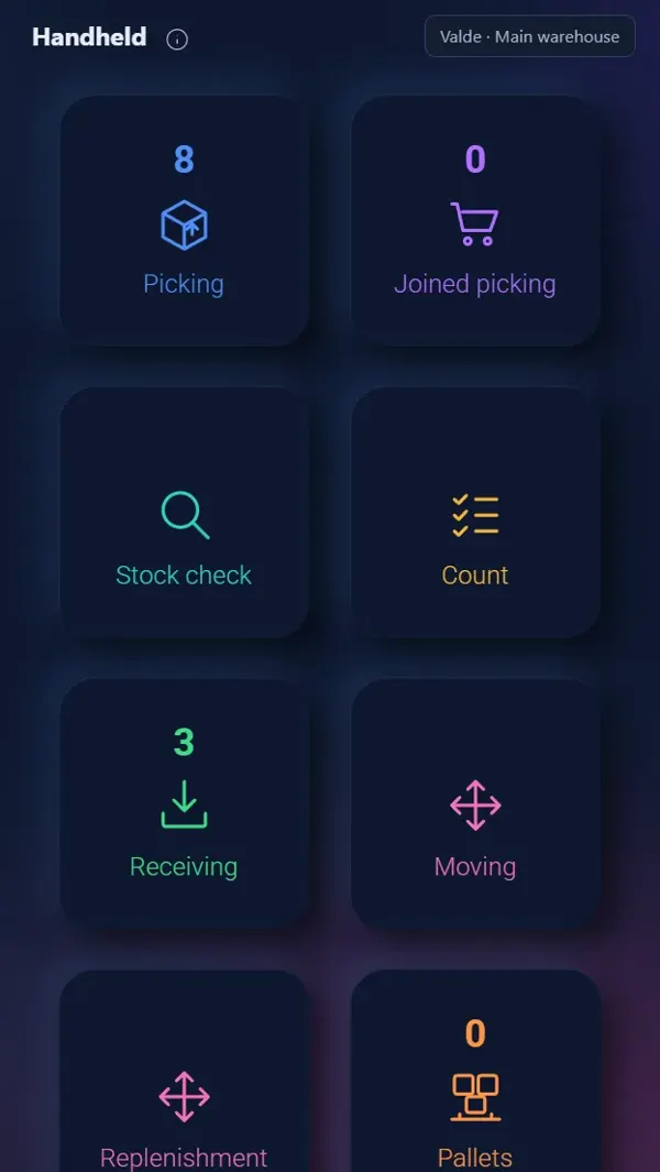 Raptool app on a tablet