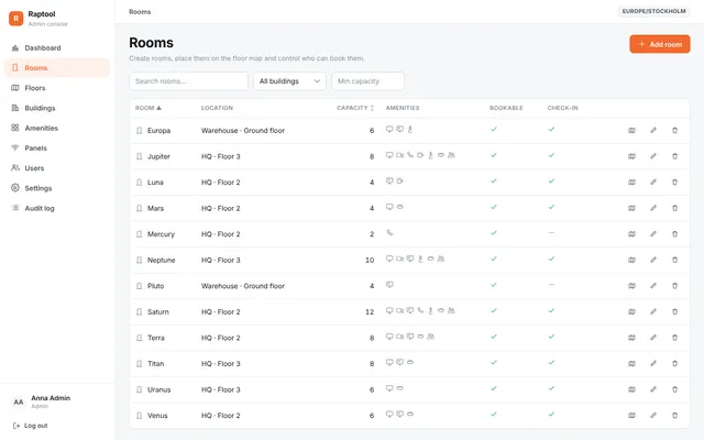 Meeting Booking Rooms