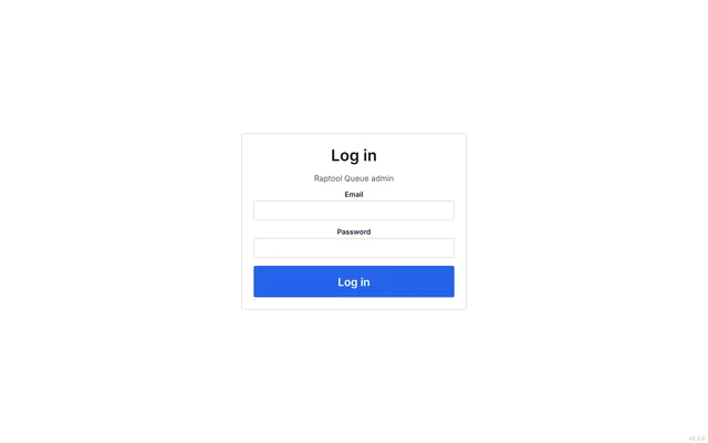 Queue system Sign in