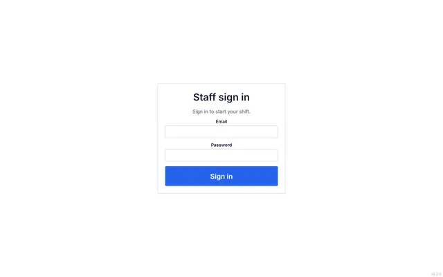Queue system Sign in