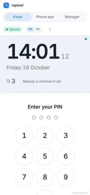 Time & Attendance Kiosk pin